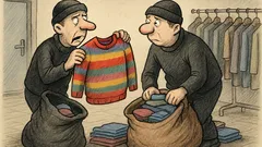 Witz: Zwei Diebe räumen die Boutique leer