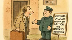 Witz: Vor dem Hotel in Krakau...