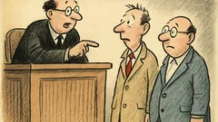 Witz: Kläger und Beklagter tauschen Plätze