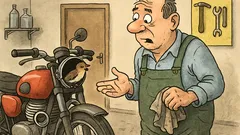 Witz: Eine Drossel betritt den Motorradladen