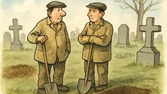 Witz: Zwei Totengräber unterhalten sich