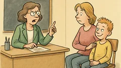 Witz: Ihr Sohn schummelt bei Klassenarbeiten!