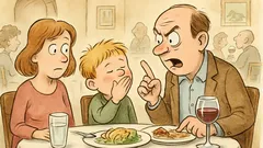 Witz: Nach dem Essen im Ausland...