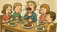 Witz: Alle Kinder kauen ihr Essen...