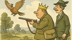 Witz: Majestät geht auf Fasanenjagd