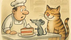 Witz: Katze und Maus gehen in die Konditorei