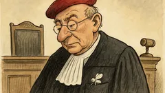 Witz: Weiße Fliege in der Robentasche