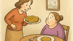 Witz: Die Mutter hat Waffeln gebacken