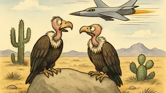 Witz: Zwei Geier hocken in Nevada herum