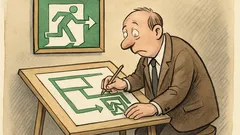 Witz: Ein Fluchtwegplaner sucht den Ausgang