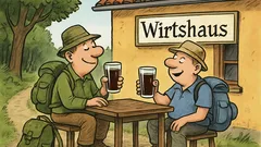 Witz: Markus und Uwe wandern durstig los