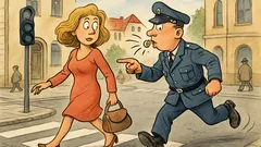 Witz: Susanne läuft schräg über die Straße