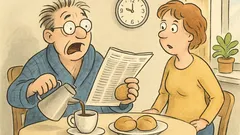 Witz: Herr Schmidt sitzt beim Frühstück