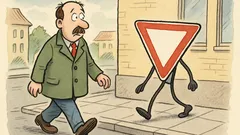 Witz: Auf dem Gehweg-Geher...