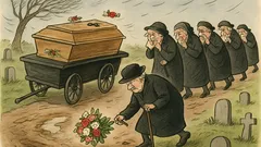 Witz: Der Trauerzug bewegt sich langsam