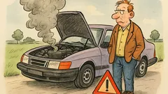 Witz: Ein SAAB rollt zur Werkstatt...