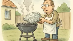 Witz: Ein Foliengriller steht am Grill...