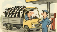 Witz: An der Tankstelle hält plötzlich ein Lkw