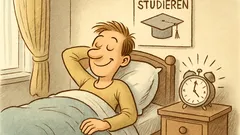 Witz: Gut gelaunt aufgewacht, dann verschlafen