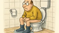 Witz: Auf dem Klo nie feuchte Socken!