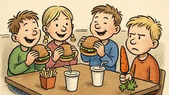 Witz: Alle Kinder mögen Hamburger, nur...