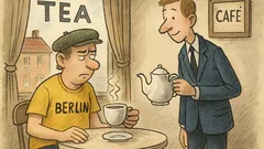 Witz: Nach dem England-Urlaub trifft er einen Kumpel