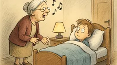 Witz: Oma singt dem Enkel ein Schlaflied