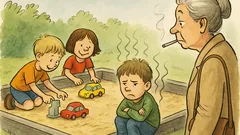 Witz: Alle Kinder spielen im Sandkasten