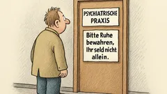 Witz: An der Tür zur Psychiatrie steht...