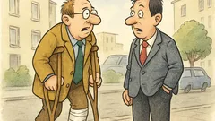 Witz: Müller geht an Krücken