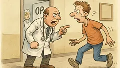 Witz: Der Chefarzt fragt wütend den Patienten