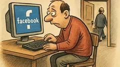 Witz: Melde dich bei Facebook an...