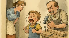 Witz: Arnold stürmt weinend zur Mutter