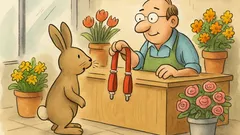 Witz: Häschen geht in den Blumenladen...