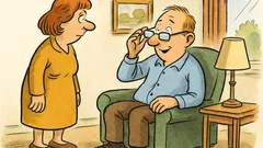 Witz: Die Ehefrau fragt nach der Brille