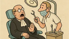 Witz: Ein Richter sitzt beim Zahnarzt