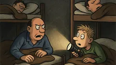 Witz: Nachts leuchtet plötzlich eine Taschenlampe