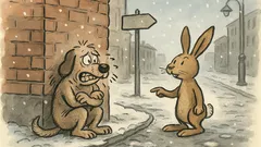 Witz: Mitten im Winter friert ein Hund