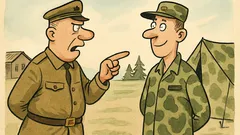 Witz: Soldat, ich habe Sie nicht gesehen!