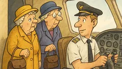 Witz: Zwei alte Damen im Flugzeug
