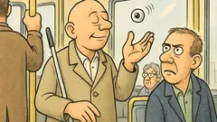 Witz: Ein Blinder steht in der Straßenbahn