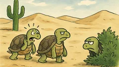 Witz: Drei Schildkröten gehen durch die Wüste…