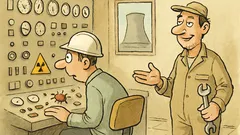 Witz: Der AKW-Wartungsmechaniker: „Nur ’n Bug.“