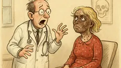 Witz: Als der Arzt ihr verbranntes Gesicht sieht